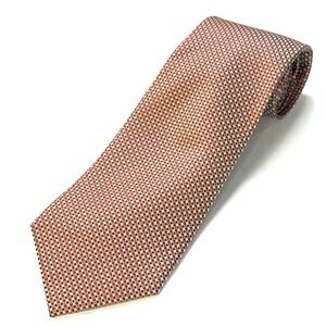 Geoffrey Beene‎ 100% Silk Neck Tie Orange Red Gray